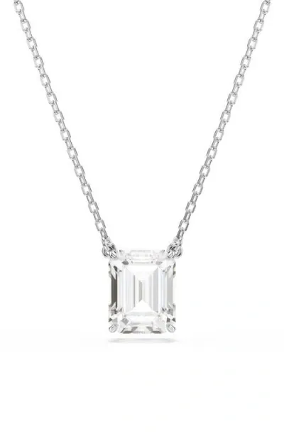 Swarovski Stilla Pendant Necklace In Silver/white