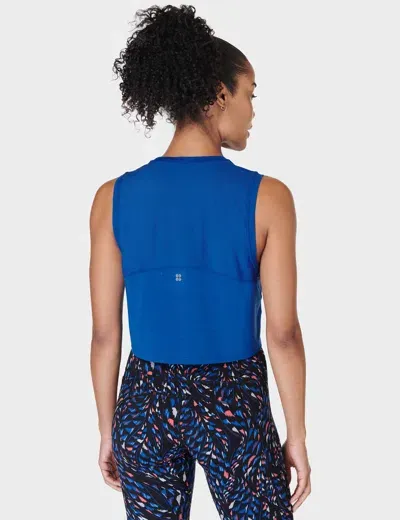 Sweaty Betty Breathe Easy Crop Muscle Vest In Blue