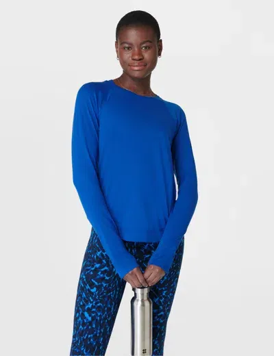 Sweaty Betty Breathe Easy Running Long Sleeve Top In Blue