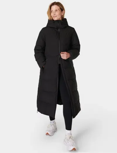 Sweaty Betty Nimbus Longline Puffer In Black