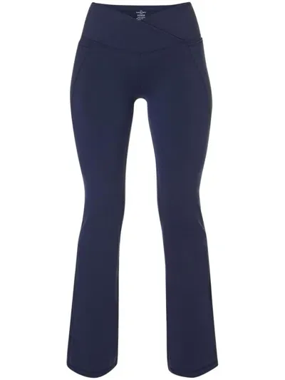 Sweaty Betty Power Bootcut Wrap Waist Leggings In Blue