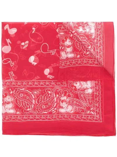 Takahiromiyashita The Soloist Disney Paisley Print Scarf In Pink