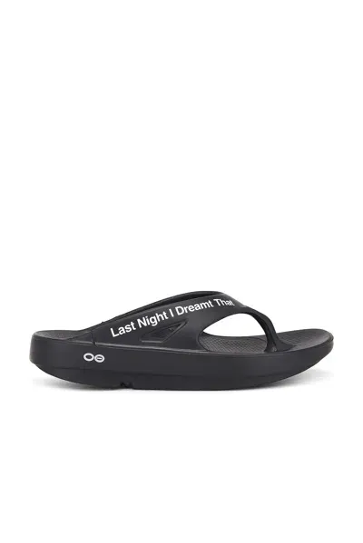 Takahiromiyashita The Soloist X Oofos Flip-flop In Black