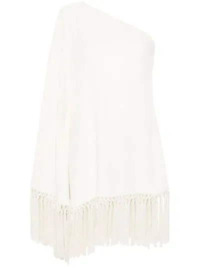 Taller Marmo Pre Piccolo Arno Fringed Short Dress In White