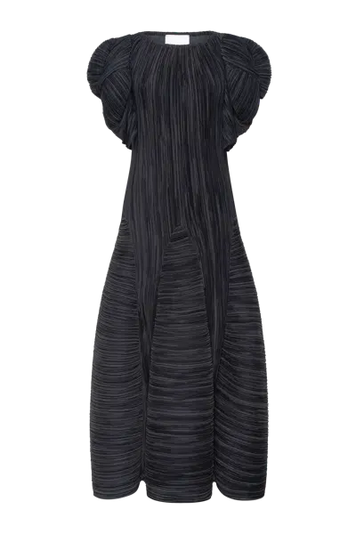 Tamar Keburia Midi Pleated X In Black