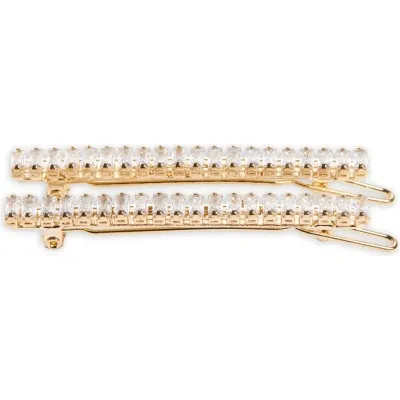 Tasha 2-pack Cubic Zirconia Barrettes In Gold