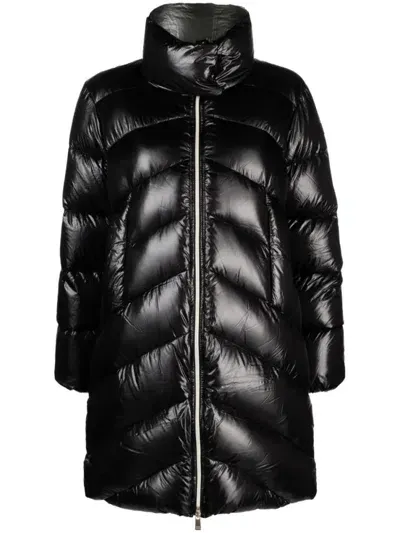 Tatras Quilted Padded Down Coat In Black