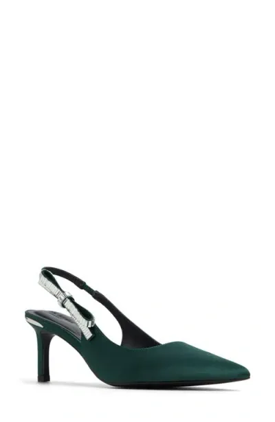 Ted Baker Janie Bow Slingback Pointed Toe Pump In Green