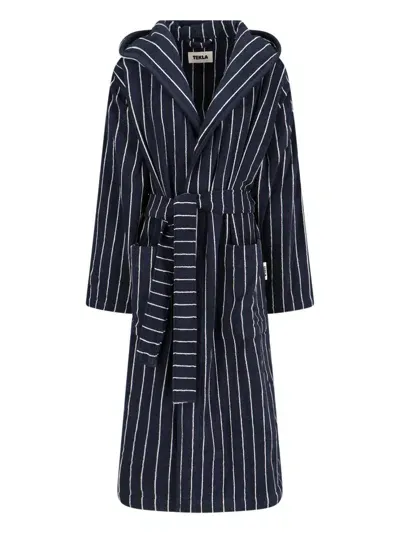 Tekla Classic Bathrobe In Blue