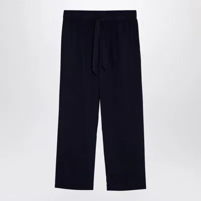 Tekla Navy Pyjama Trousers In Blue