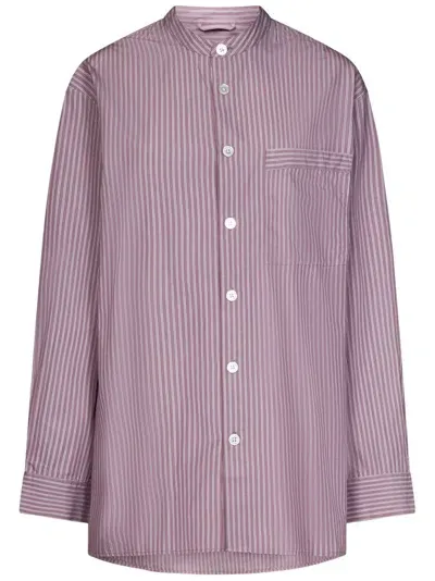 Tekla X Birkenstock Pinstripe Poplin Pyjama Shirt In Multi