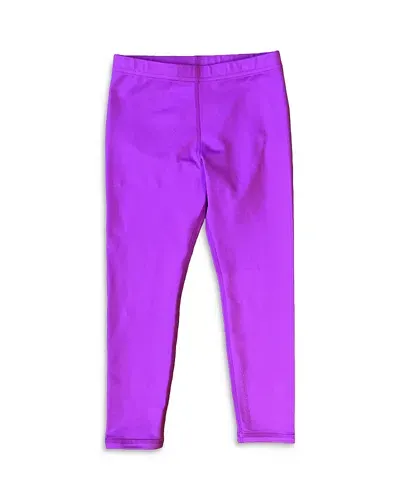 Terez Girls' Tlc Stretch Leggings - Little Kid In Purple