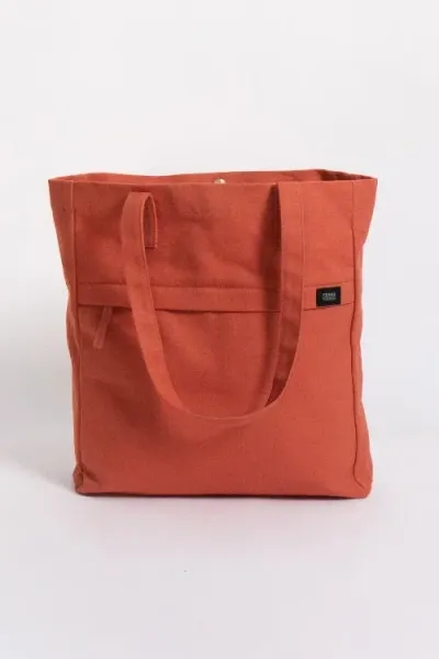 Terra Thread Organic Cotton Canvas Work Tote Bag In Orange