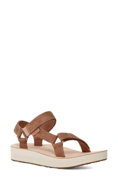 Teva Midform Universal Grooveline Sandal In Brown