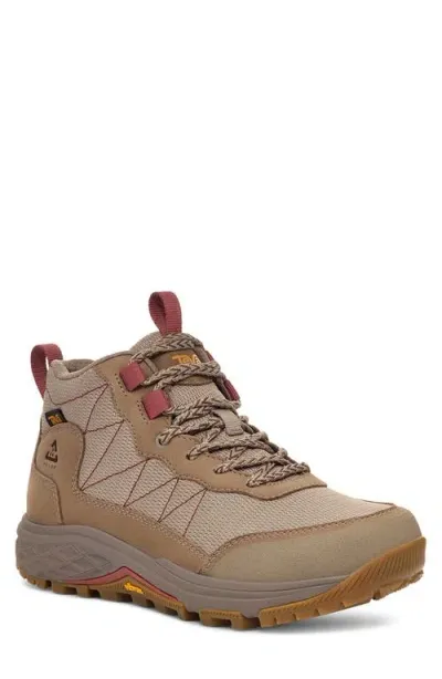 Teva Ridgeview Mid Hiking Boot In Desert Taupe/marsala