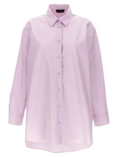 The Andamane Shirt With Long Sleeves And Curved Hem In Purple