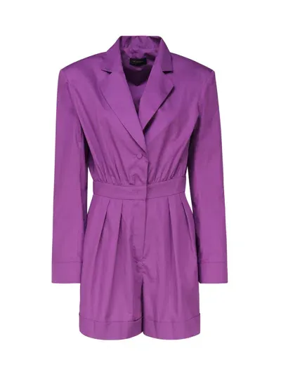 The Andamane Rina Cotton Jumpsuit In Purple