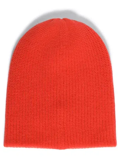 The Elder Statesman Watchman Beanie In Orange