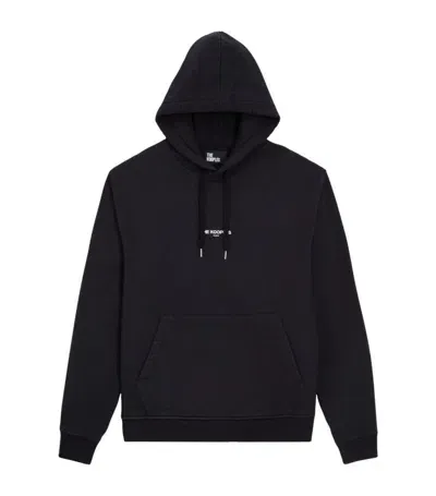 The Kooples Cotton Logo Hoodie In Black