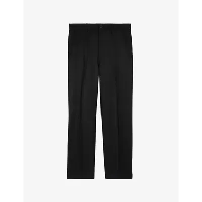 The Kooples Satin Trimmed Straight Fit Tuxedo Pants In Black