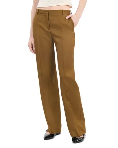 The Kooples Wool Suit Pants In Khaki