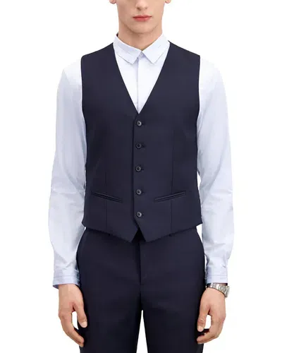 The Kooples Wool Suit Vest In Dark Navy