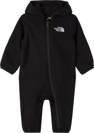 The North Face Baby Black Glacier Jumpsuit In Jk3 Tnf Black