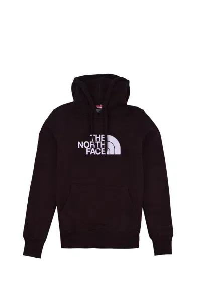 The North Face Drew Peak Logo Embroidered Hoodie In Brown