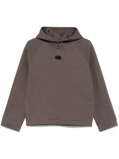 The North Face Logo-patch Hoodie In Brown