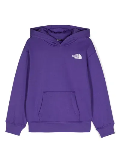 The North Face Kids' Logo-print Hoodie In Purple