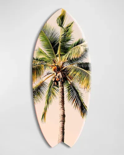 The Oliver Gal Artist Co. Decorative Skimboard Art In Blush/ Green