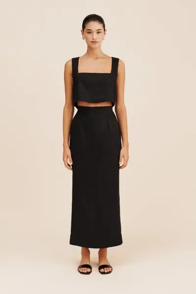 The Posse Alice Crop Top In Black