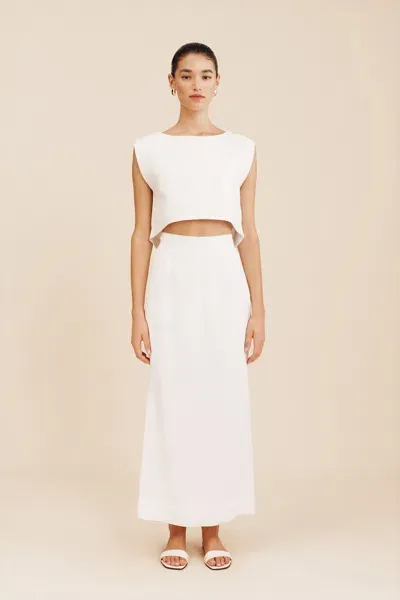 The Posse Emma Pencil Skirt In White