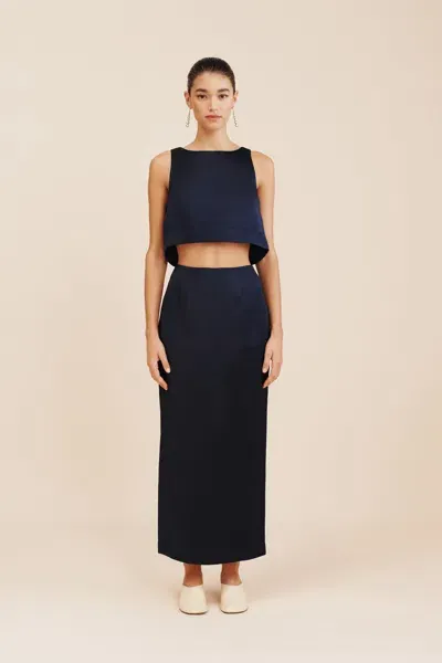 The Posse Gigi Pencil Skirt In Black