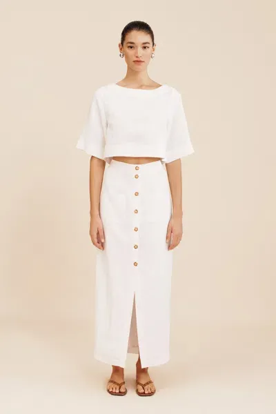 The Posse Heidi Skirt In White