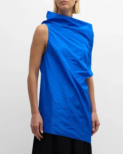 The Row Aria Slouched Asymmetric Top In Blue