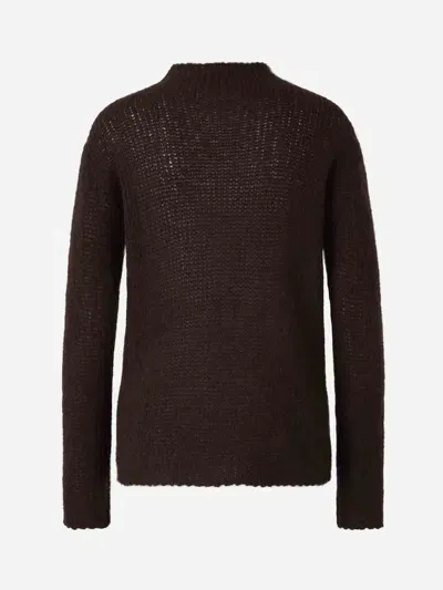 The Row Helios Cashmere Sweater In Brown