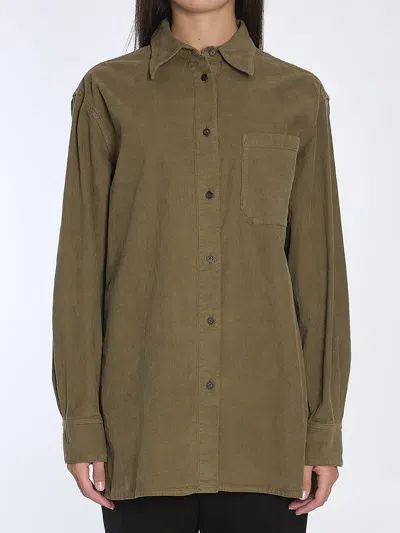 The Row Idro Shirt In Brown