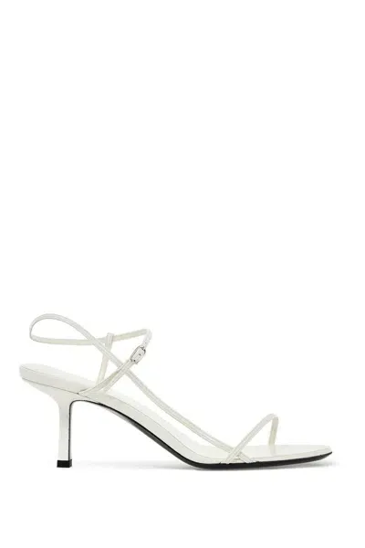 The Row Bare Leather Sandals In White