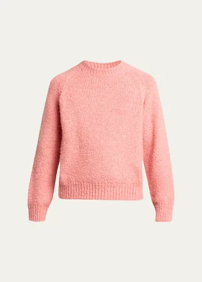 The Row Men's Bruno Lofty Brushed Cashmere Sweater In Bright Salmon