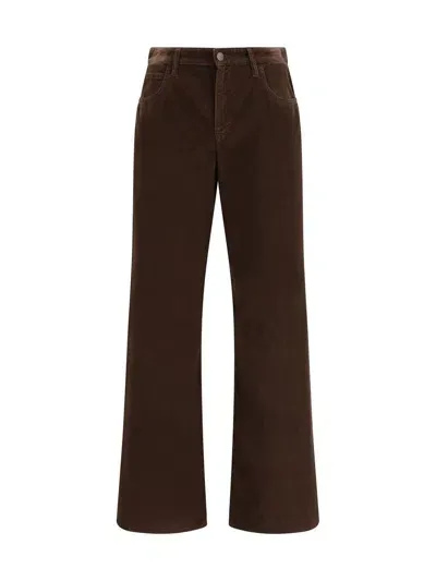 The Row Eglitta Corduroy Straight Trousers In Brown