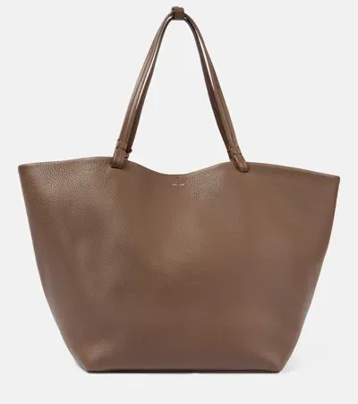 The Row Xl Leather Park Tote Bag In In Green