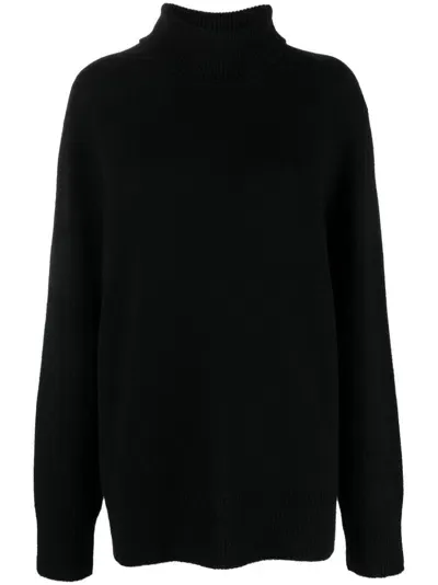 The Row Stepny Wool And Cashmere Blend Sweater In Black