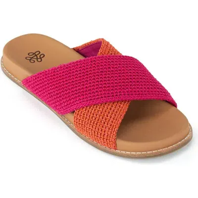 The Sak Penelope Sandal In Pinkberry Cayenne Block