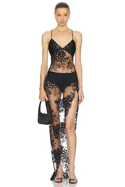 The Sei Cut Out Lace Gown In Black