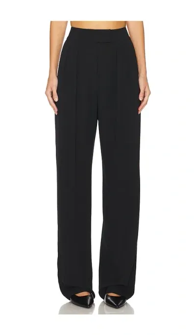 The Sei Double Pleat Trouser In Black