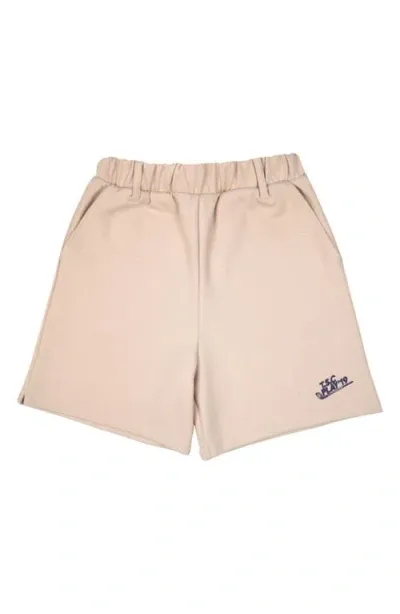 The Sunday Collective Kids' Knit Play Shorts In Khaki