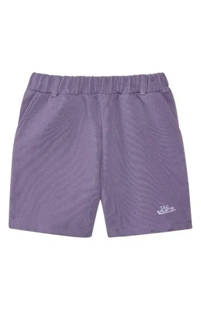 The Sunday Collective Kids' Knit Play Shorts In Purple