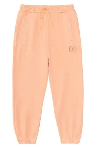 The Sunday Collective Kids' Natural Dye Everyday Joggers In Peach