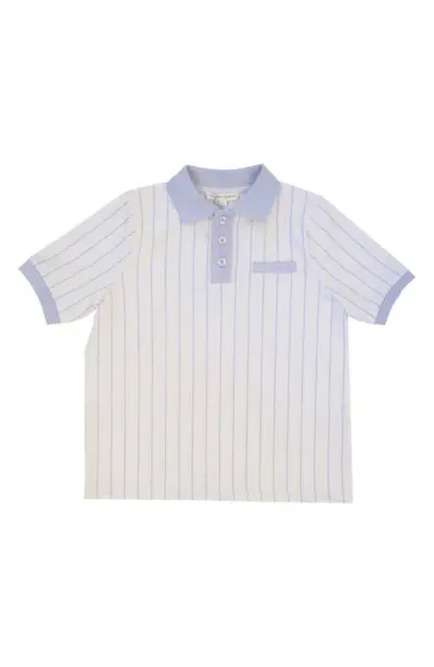 The Sunday Collective Kids' Performance Play Stripe Polo In Purple